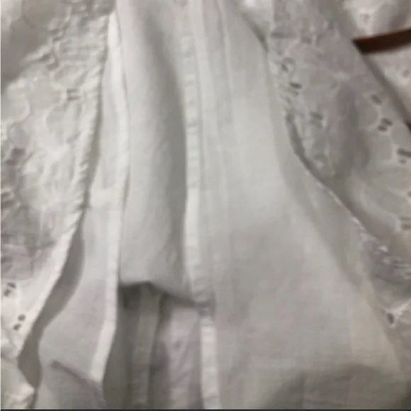 B. Darlin Short White Mini Dress Eyelet Lace Fit & Flare Cutout Back Sz 7/8 - Picture 10 of 12